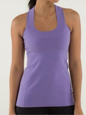 Lululemon Purple Athletic Scoop Neck Tank Top